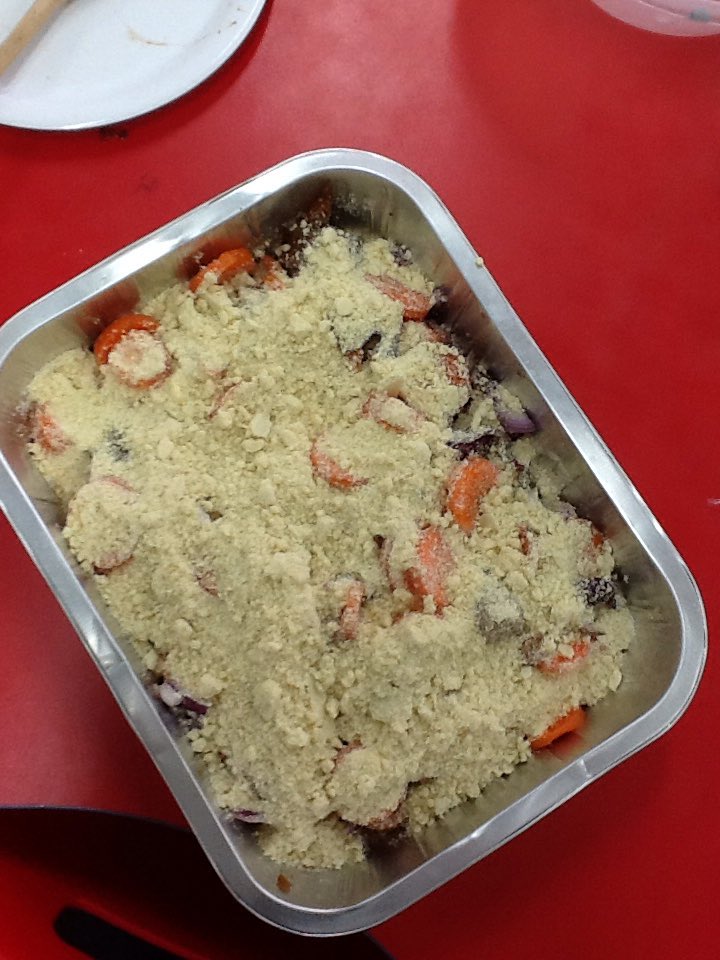 gshepherd_s's tweet photo. We made some gruffalo crumble. It was delicious! #hiseyesareorange #histongueisblack #hehaspurplepricklesalloverhisback @Rockingham_News https://t.co/fMNPPg0RWv