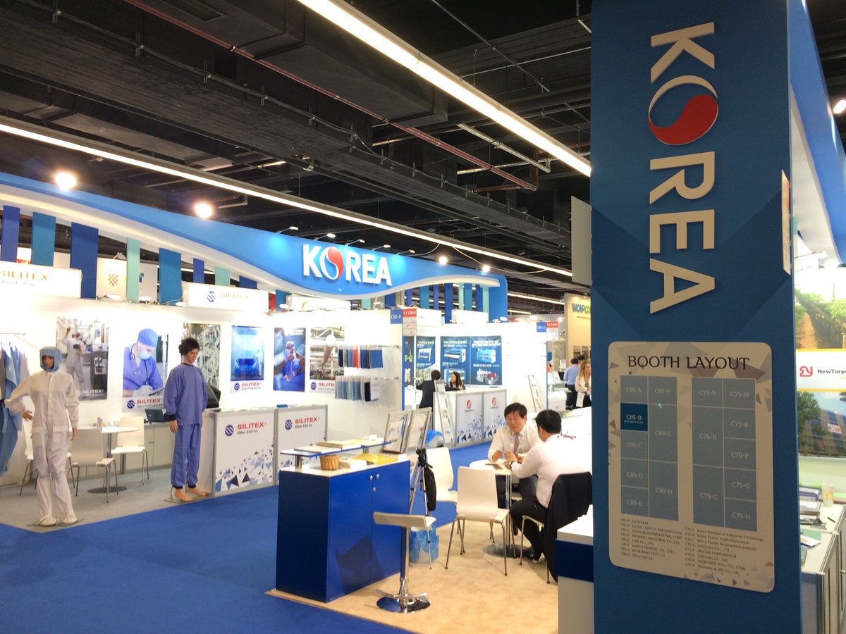 ttx_tp's tweet photo. Hello Korea! We wish all Korean exhibitors of #Techtextil & #Texprocess a successful final day... #medtech #clothtech #protech #sporttech https://t.co/BqfVuwq4qb