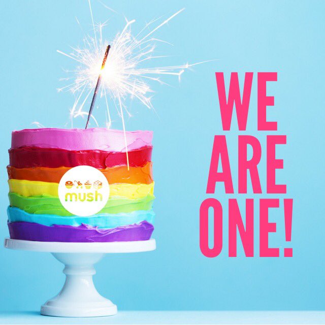 Happy birthday to us! It's a year since  Mush launched. And what an amazing year it's been - thank you to everyone who's mushed with us!