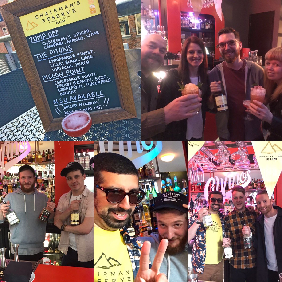 ChairmansUK's tweet photo. We took over @alvinosbarnewc last night for an evening of St Lucian cocktails and vibes, courtesy of our 2016 #ChairmansMaiTai winners! https://t.co/Vp0Fzic4nT