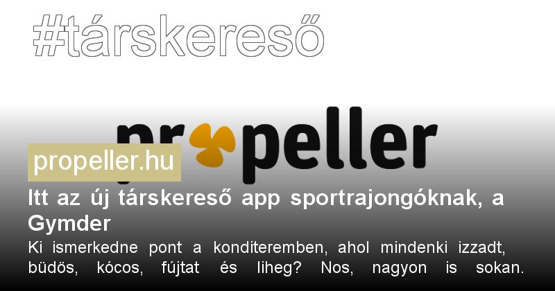 kozoshir's tweet photo. Itt az új társkeresõ app sportrajongóknak,...  #sportrajongóknak #gymder #társkeresõ - https://t.co/bQOF53ZcD3 https://t.co/gILgGa3sLu