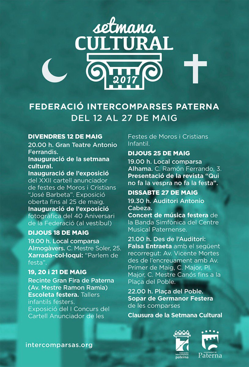 Hoy 20h en GT Antonio Ferrandis arranca semana cultural Inter con inauguración expo XXII cartel "Jose Barbeta" y expo foto 40 aniversario