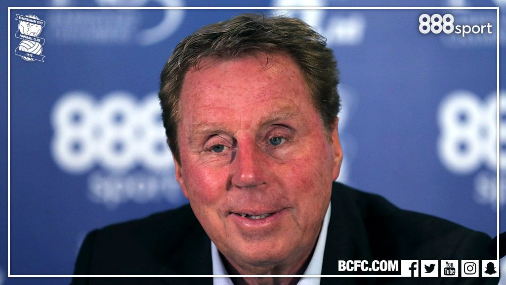 BCFC's tweet photo. OFFICIAL: Harry Redknapp has signed a contract to continue as Birmingham City manager. More to follow on https://t.co/msWvrYX7SN #BCFC https://t.co/5DSOosXGg1