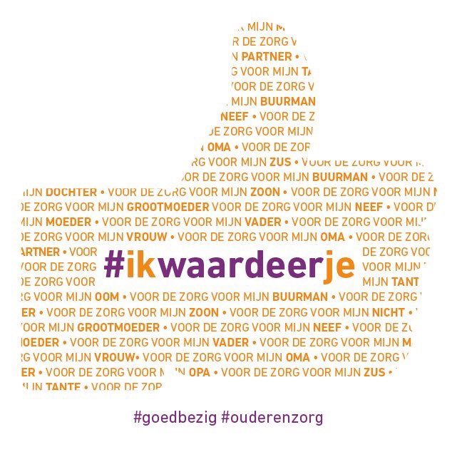 Wij bedanken alle medewerkers die dag in, dag uit, klaar staan voor onze cliënten #ikwaardeerje #dagvandezorg