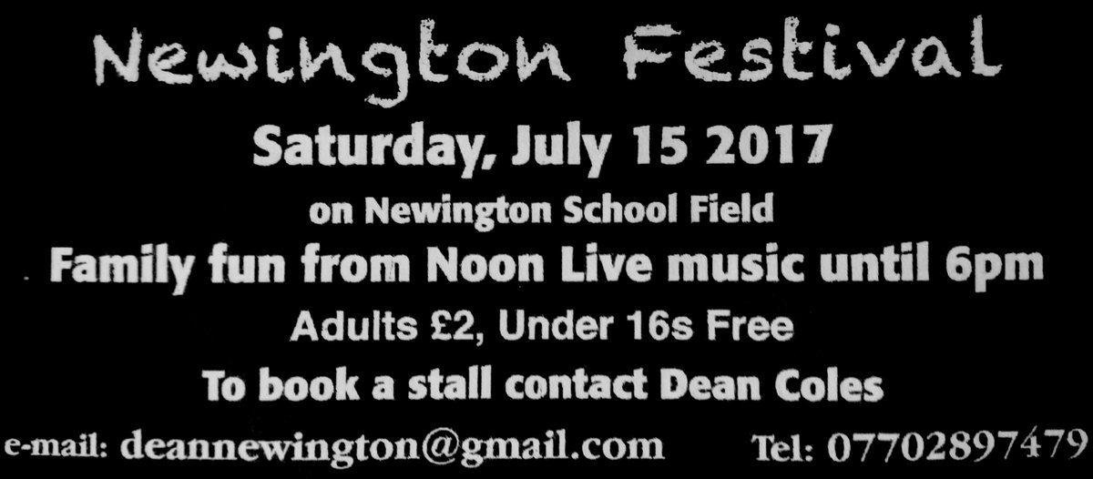 tonybretts's tweet photo. Newington festival July 15th #newingtonfestival #familyfun #livemusic #kent https://t.co/QdhKJy0zpT