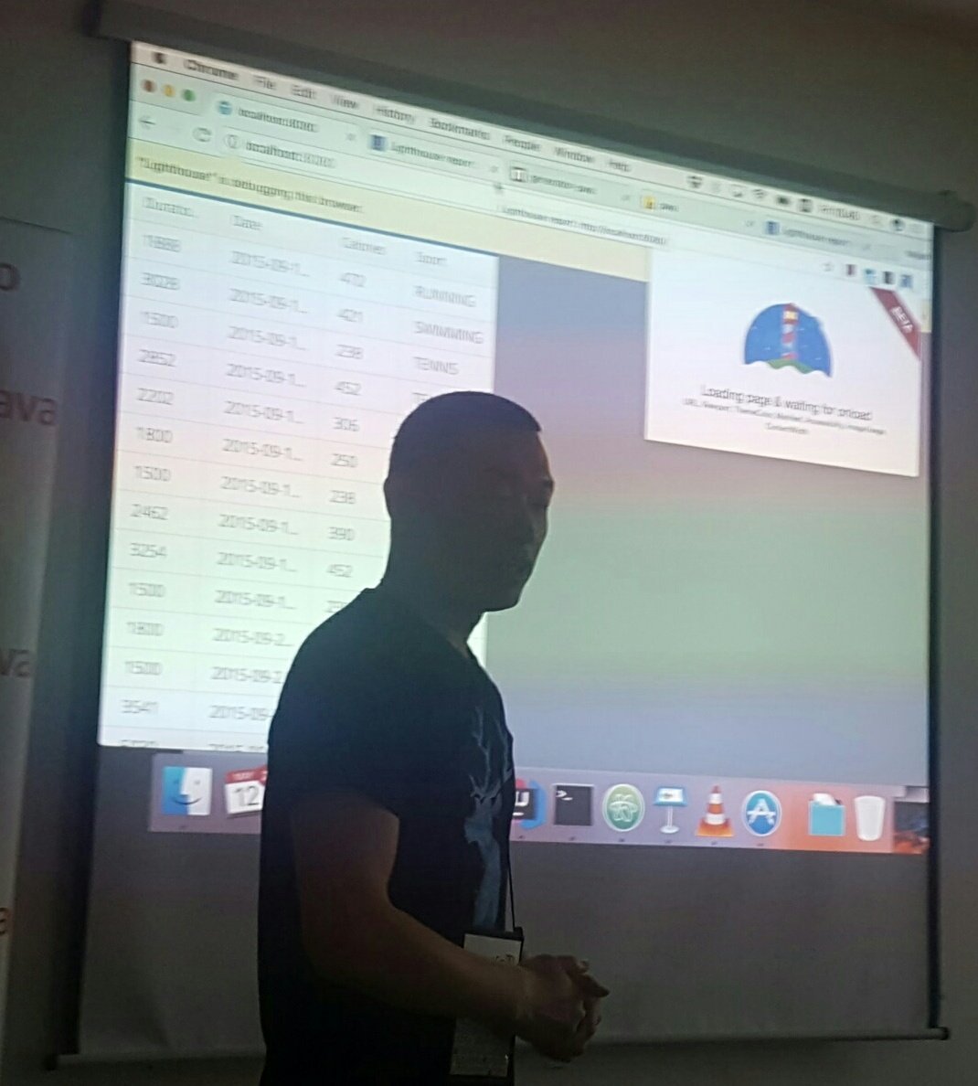 GeertjanW's tweet photo. At #JavaCro @JavaCro #javacro17, learning about Lighthouse Chrome plugin for Progressive Web App testing. @haijian_wang @vaadin https://t.co/v7Z3p2k7lQ