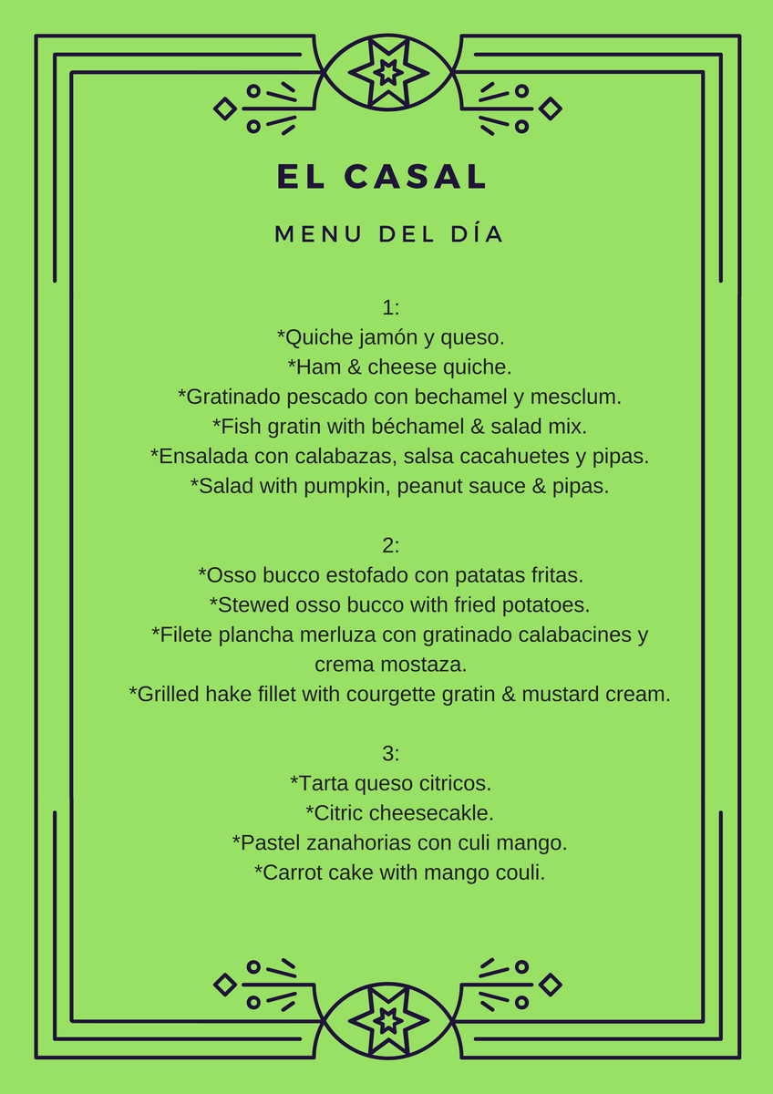 elcasalcafe's tweet photo. Hoy es viernes y hace un día brutal. ¡Ven a celebrarlo con nosotros! Mira qué menú nos hemos currado 😎 https://t.co/d6kM91yfTp