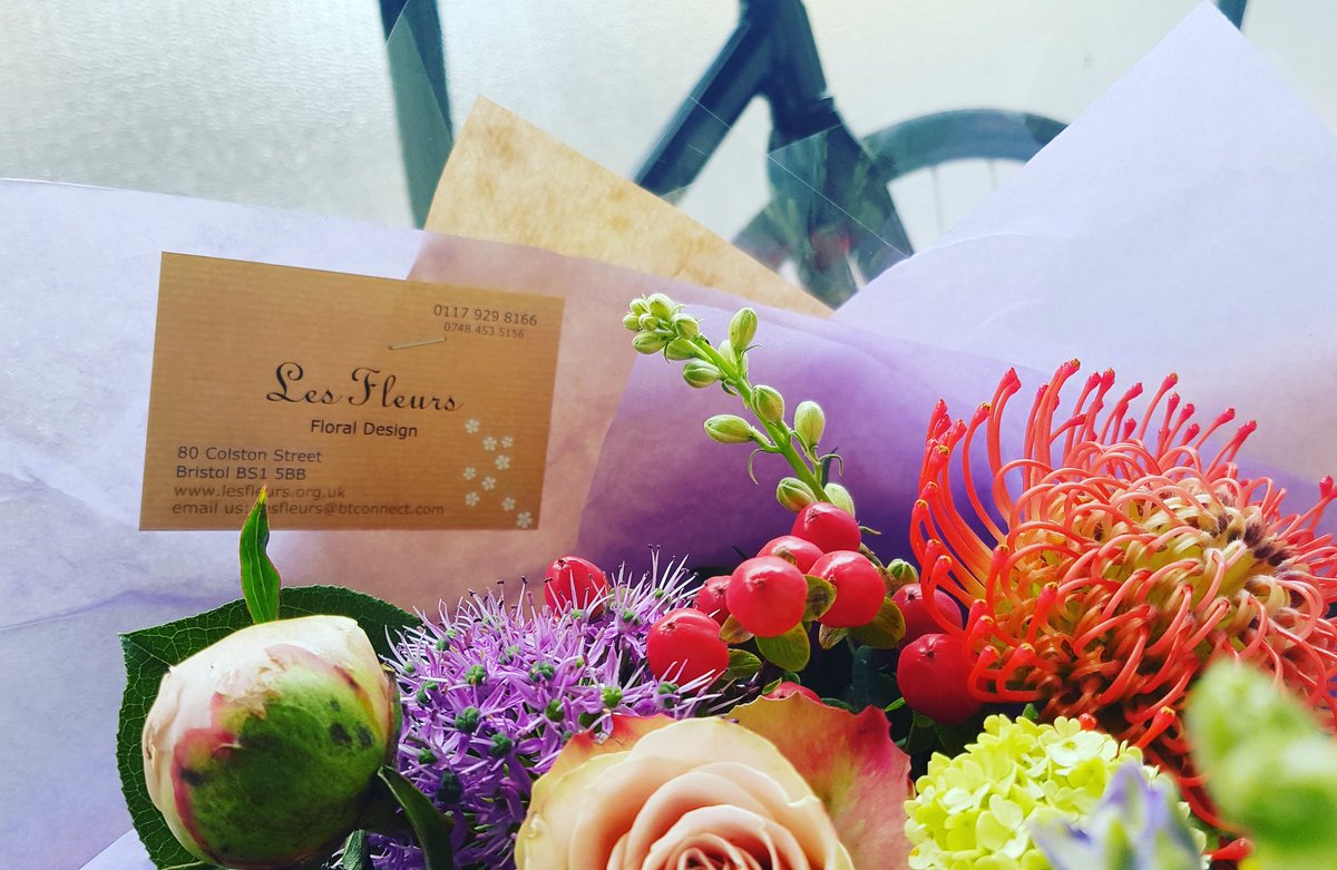 velociouscc's tweet photo. Proud to be working with another great #bristol #indiebusiness @lesfleursfloral #shoplocal https://t.co/8DA1sB6bEm