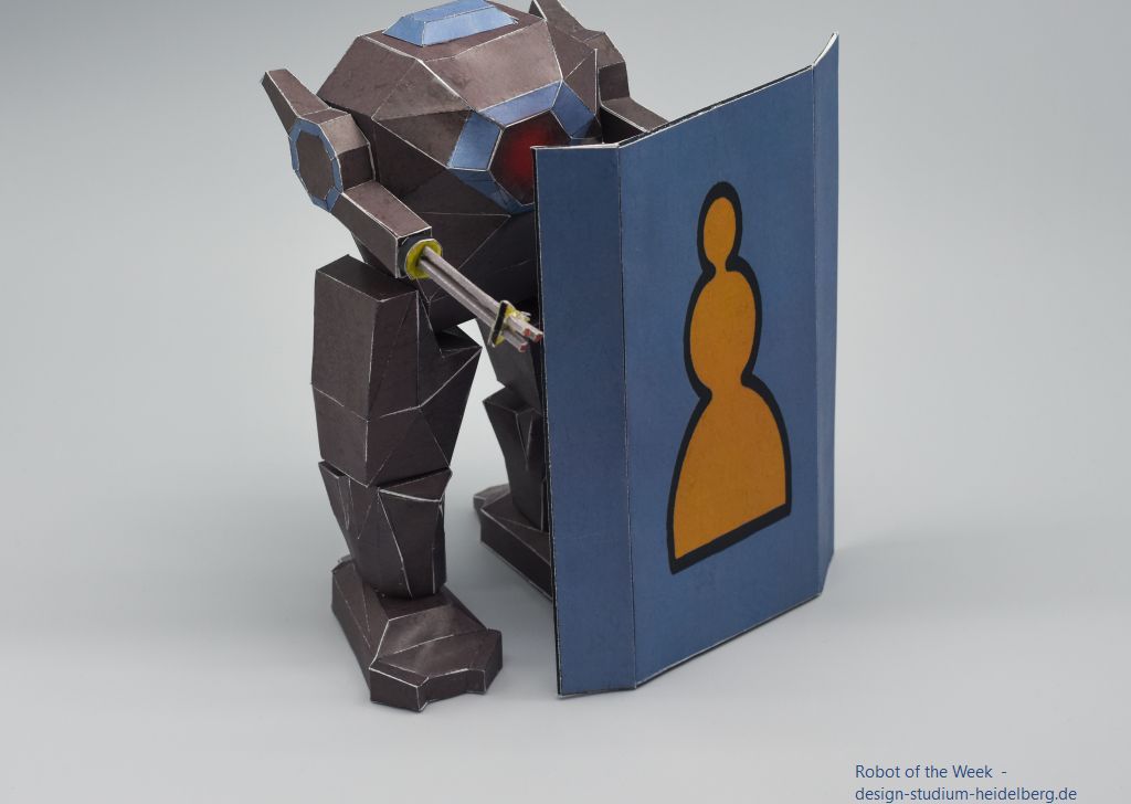 InfoMediaDesign's tweet photo. #Robot of the Week, Special - #Papercrafting im Studiengang Virtuelle Realitäten, #Game #Design #Heidelberg #Studium https://t.co/GlL8dbvjiD https://t.co/B3AWTxzgyR