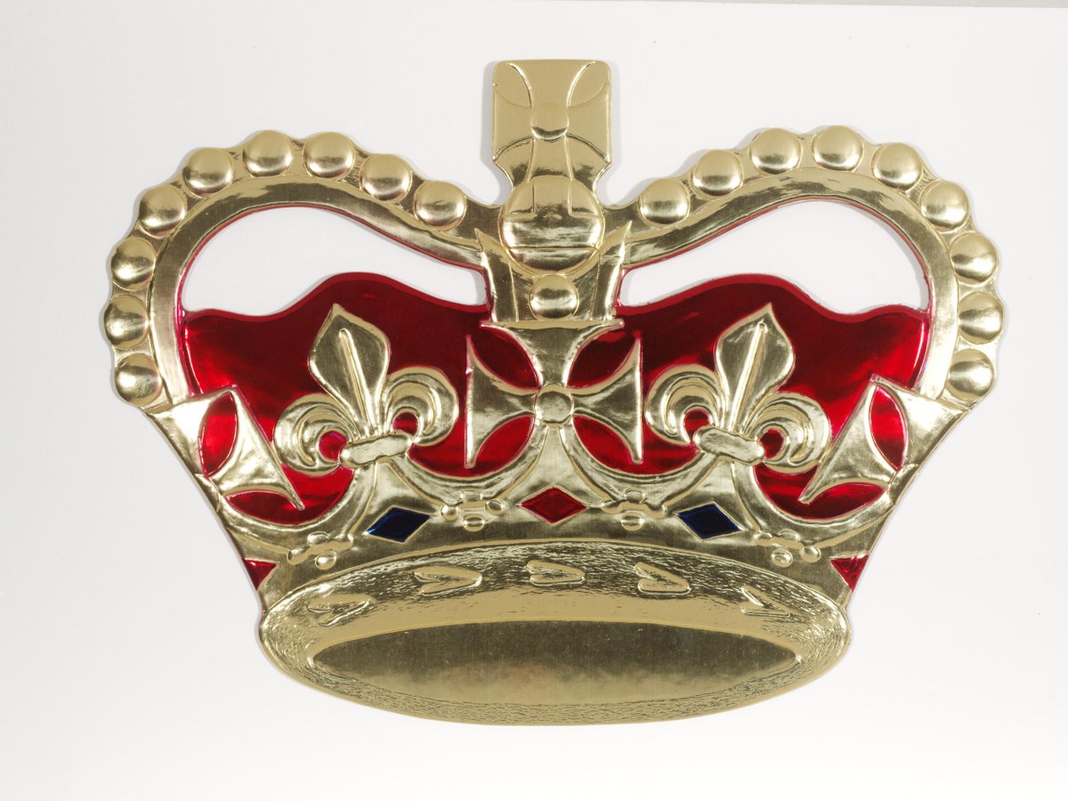 V_and_A's tweet photo. #OTD 1937 King George VI was crowned at @wabbey This crown was used to decorate the procession route https://t.co/8vtXeEisgc #vamCollections https://t.co/y2lSoXzZAl