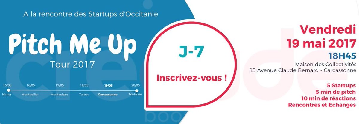 J-7 avant <a href="/PitchMe_Up/">Pitch Me Up 🎤</a> avec <a href="/Creaude_Startup/">Creaude_Startup</a> 
Déjà plus de 50 inscriptions, n'oubliez pas la vôtre...