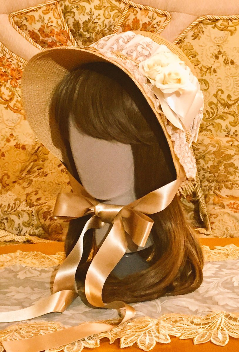 シュエット　フェットドゥミュゲのボンネット（ブルーアンソレイエ） シュエット フェットドゥミュゲのボンネット（ブルー
