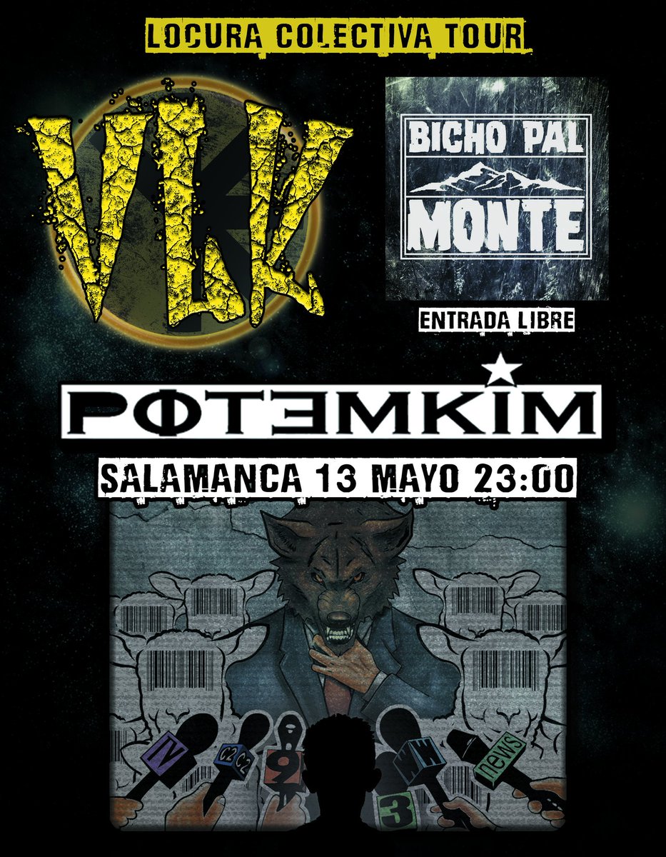 VLKmusic's tweet photo. Y mañana nos vamos a Salamanca a la @Potemkim_sala a hacer lo que mejor se nos da... el gilipollas y de paso tocar, va a ser épico !!! https://t.co/GS4L5lJ36J