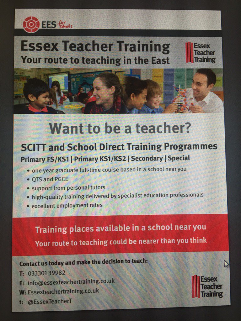 Want to be a teacher? @EssexTeacherT are seeking graduate trainees