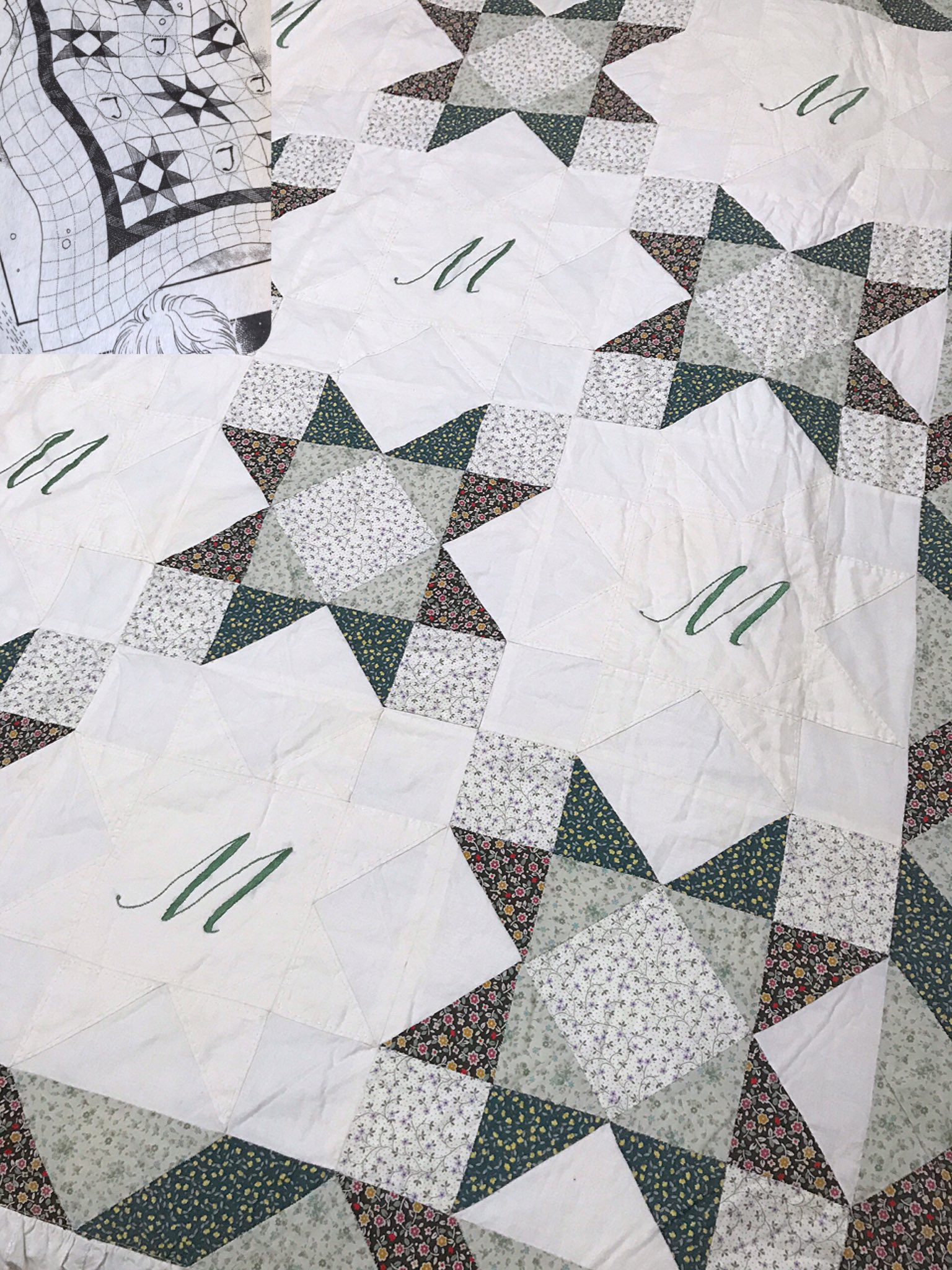 わんも 中学生だった私はこの漫画が大好きで 同じく好きだった手芸で大好きを表現した結果が アニスが作ったベッドカバーを作る でした でもイニシャルはちゃっかり自分のに変更してます 漫画も懐かしくて読み返しちゃった 過去