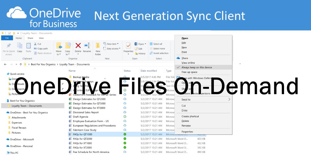 HansBrender's tweet photo. Die #SmartFiles Platzhalter kehren zurück: #OneDrive Files On-Demand. jetzt lesen: https://t.co/1gDmWBOLXV #ODFB #OD4B #NGSC https://t.co/udYYMEeCKC