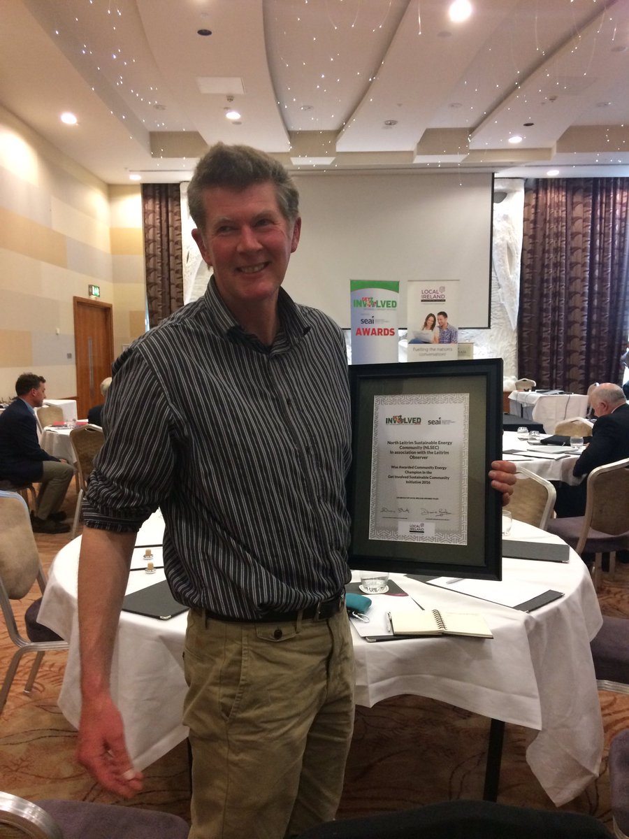 GillianGannon's tweet photo. Congrats to Seamus Dunbar of N. Leitrim SEC for winning the #EnergyChampion award yesterday #GetInvolvedLocal @SEAI_ie @getinvolved_ie https://t.co/9nAtUibP51