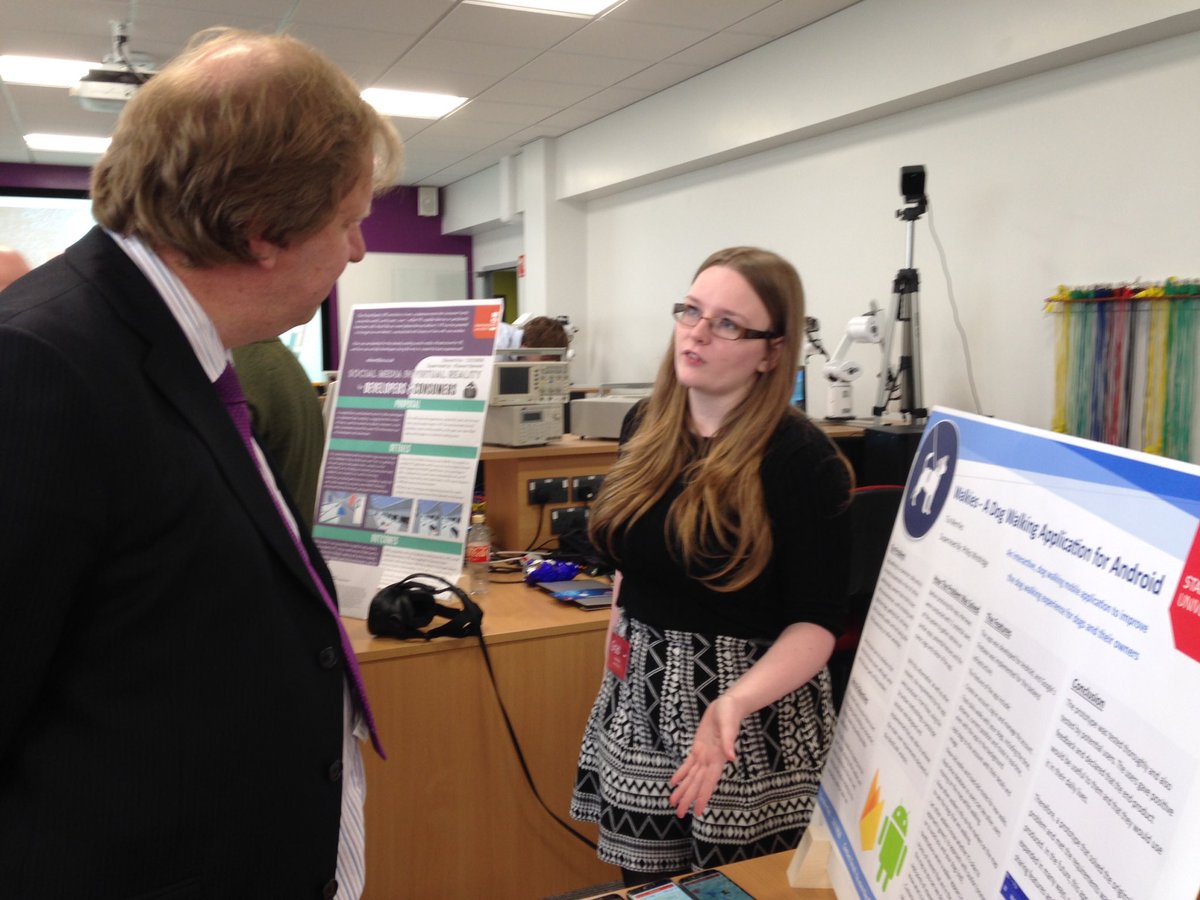 StaffsUniCompSc's tweet photo. Gradex 2017: Tia Merriles presenting her FYP https://t.co/NINtHtuvya