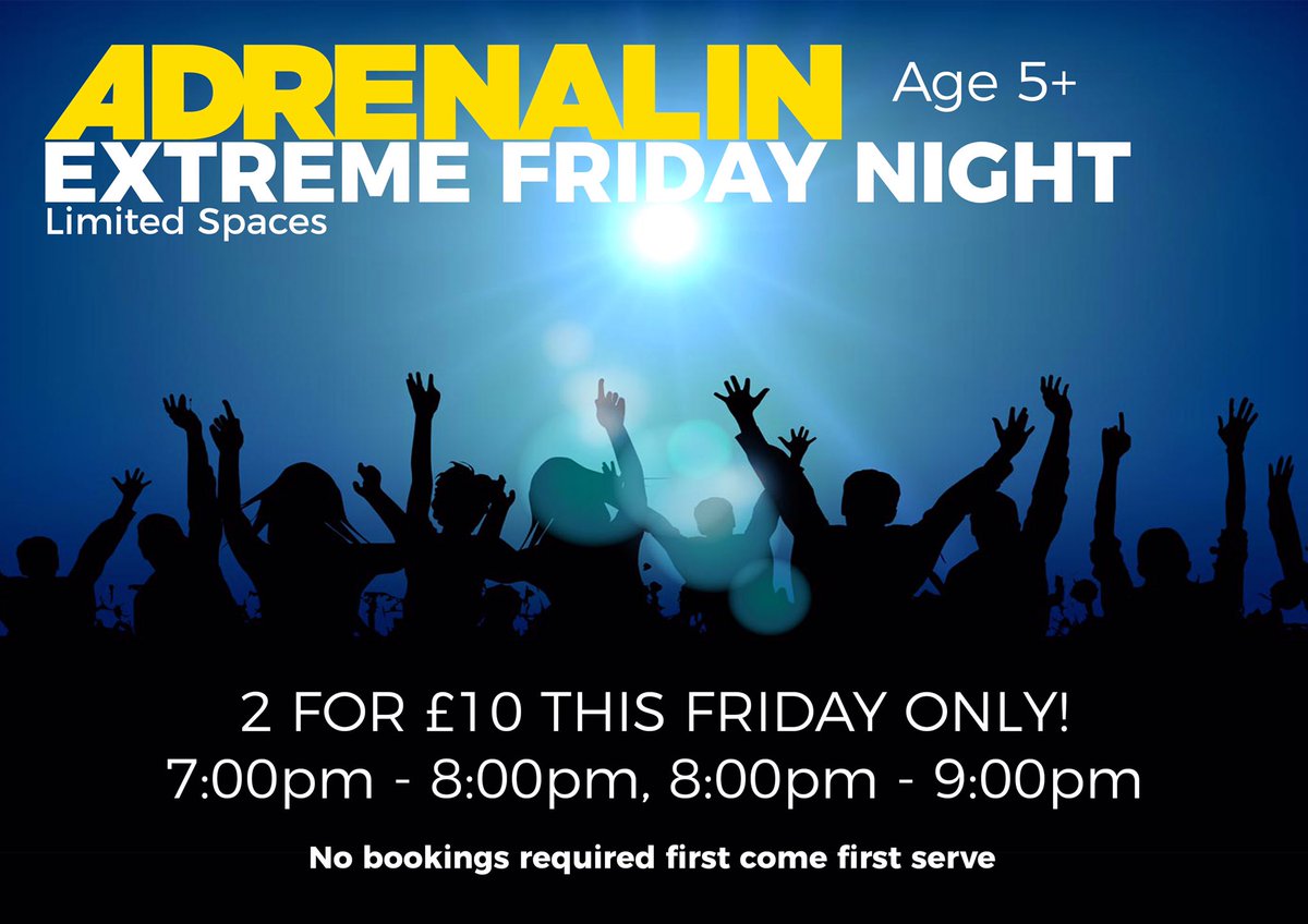 ‼️EXTREME FRIDAY NIGHT SPECIAL OFFER‼️
- 2 for £10 THIS FRIDAY ONLY!
- 7pm - 8pm, 8pm - 9pm
- No bookings required