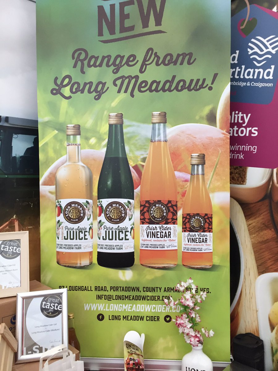 LongMeadowCider's tweet photo. @balmoralshow @FoodHeartlandNI @Food_NI another great day with passionate local producers #Stand56 #AppleJuice #AppleCiderVinegar https://t.co/RHd6KtAn6x