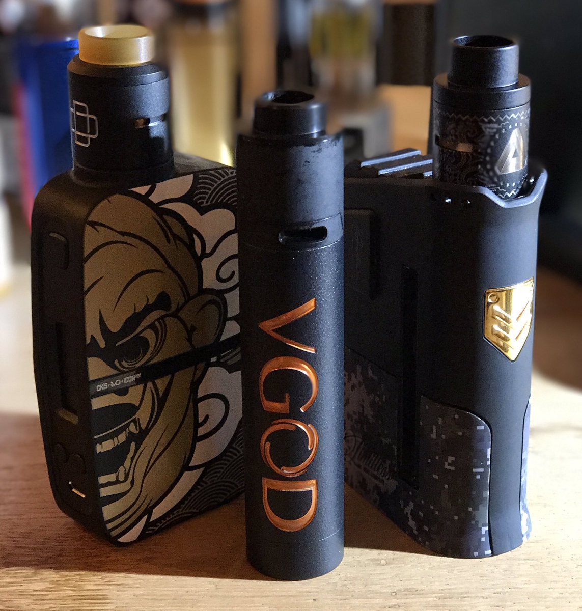 gbvapeshop's tweet photo. Beat the grey dull day and brighten up your tastebuds in store with delicious summer #mechs and #mods @VapeFindr #VapeLife @OfficialVGOD https://t.co/9cZ95GoDYv