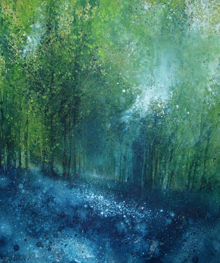 Featuring in our Stewart Edmondson First View on 27th of May, the beautiful bluebell woods of wild Devon: More here: dart-gallery.com/exhibitions/st…
