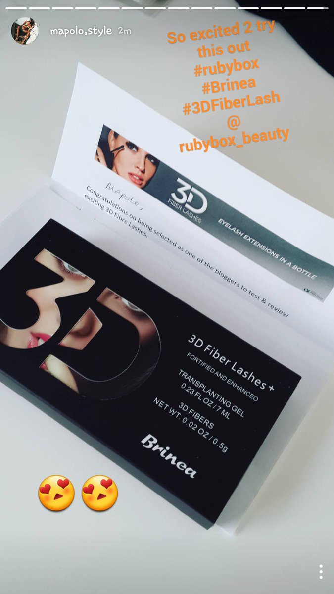 Elizoluxe's tweet photo. I can't wait to try and review this 😍😍👌 @rubybox_beauty #rubybox #Brinea #3DFiberLash #sabloggers #bblogers https://t.co/vi6hsRATlP