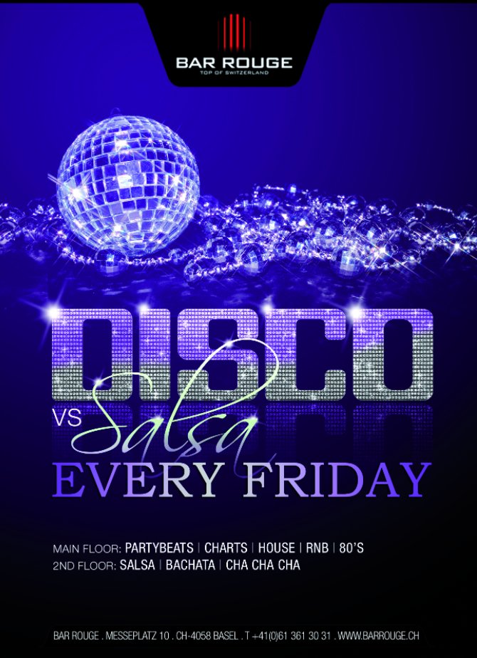 Wir servieren Dir beste Musik aus den 80ern, House, Charts, Disco Classics, RnB und noch vieles mehr auf dem Top Floor von Basel.