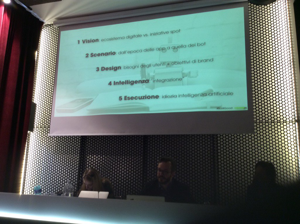SIMO2's tweet photo. Possiamo ridurre tutto in 5 steps x costruire esperienza memorabile x utenti e occasione di business x noi #Bot4Good https://t.co/bFGU5kiA79