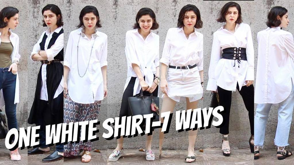 sherryshroff's tweet photo. You asked for this one Shroffers!!! One white shirt styled in 7 different ways!!! Click the link in my bio to watch the video now! #whitesh… https://t.co/KJAKlfCa8R