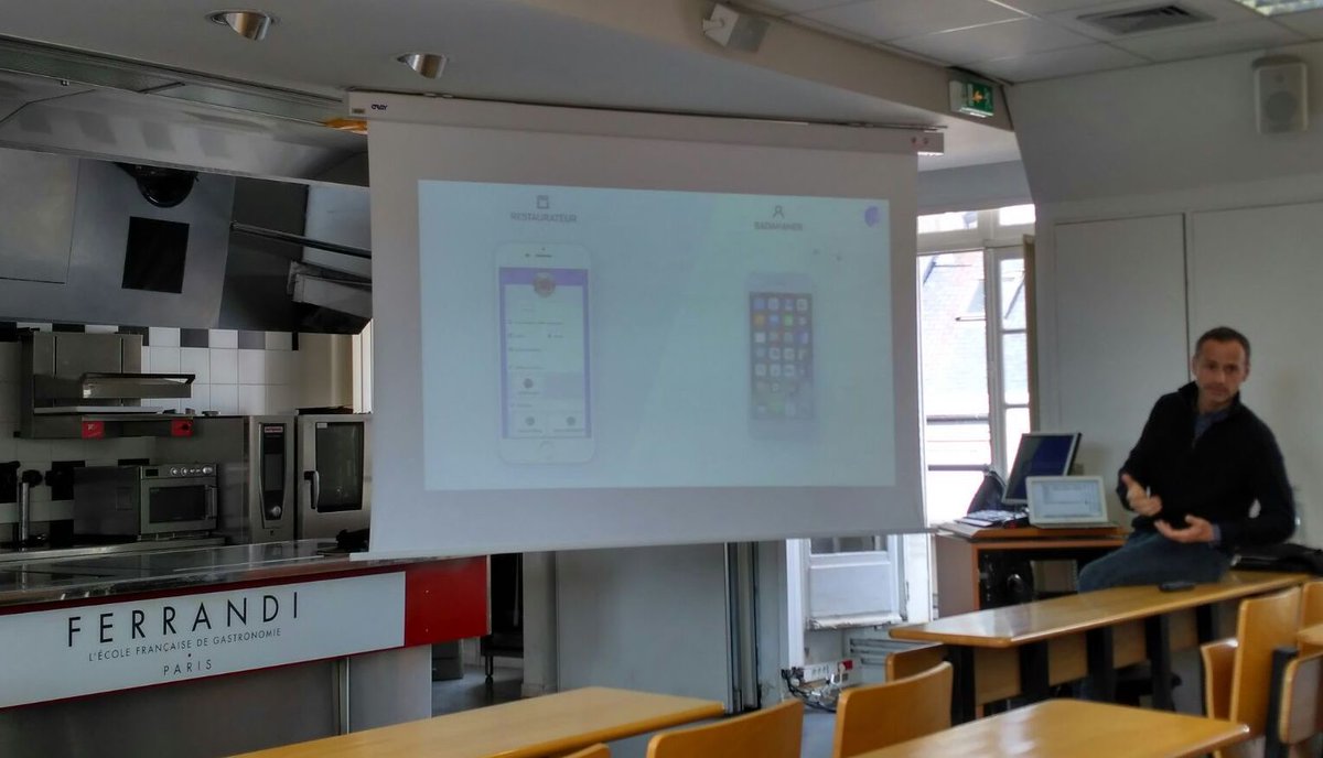 Je présentais ce matin #badakan aux étudiants de l'école <a href="/FERRANDIParis/">FERRANDI Paris</a> ! #app #Emploi #innovation