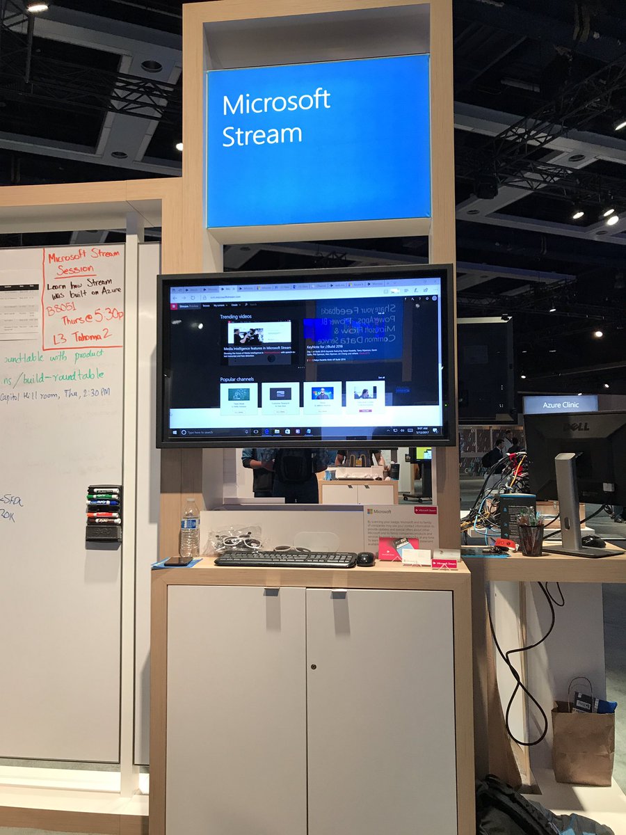 Come see me and chat about @MicrosoftStream at //build 2k17 in the 4th floor hub! #MicrosoftBuild17