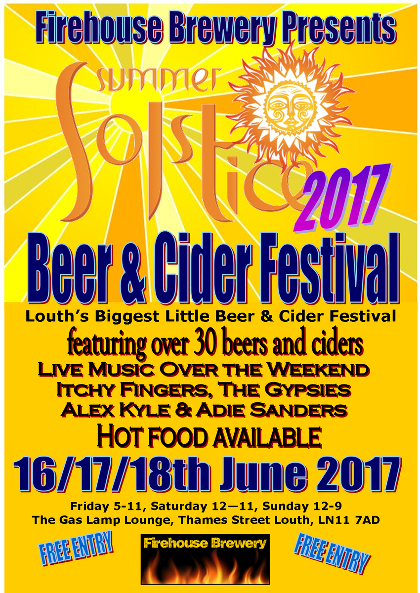 fhbrewery's tweet photo. Not long now to the awaited Summer Solstice Beer Festival 2017!!! Over 25 real ales and ciders, live music, hot food what more do you need? https://t.co/TEyFBWWd4N