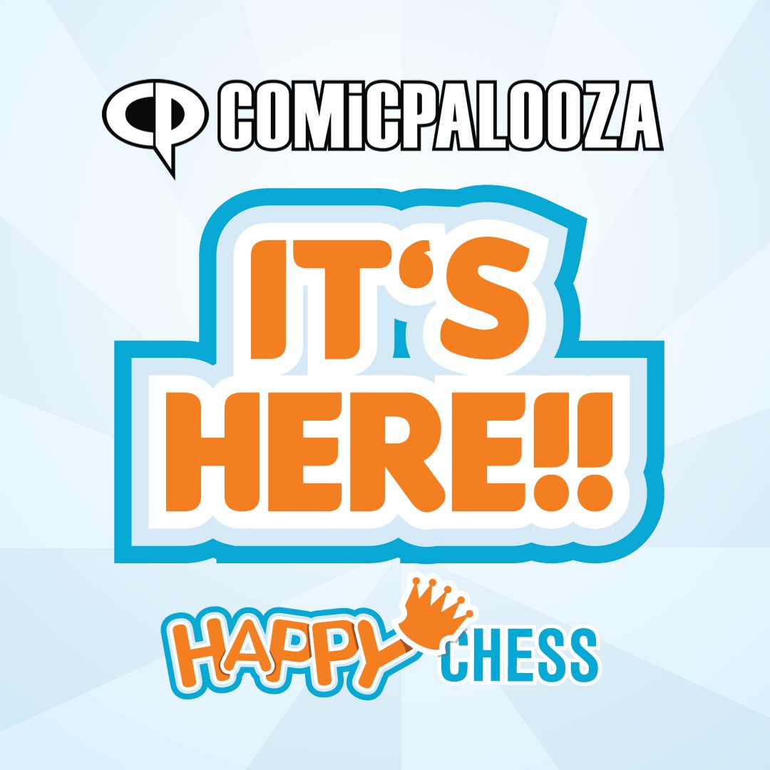 happychessgame's tweet photo. Woohoo, #Comicpaloozahouston is finally here! Stop by our booth to demo #happychess and grab some goodies! #comicpalooza #CP2017 #indiegame https://t.co/1ghnHoH5ym