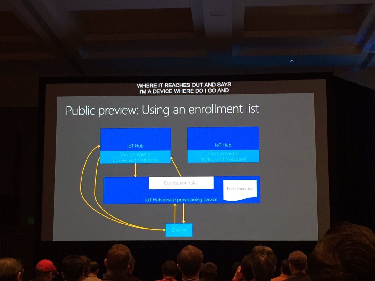 BenjaminBoost's tweet photo. Announcing #AzureIoT device provisioning for later this year sounds awesome @nberdy #MSBuild https://t.co/YbcepoiEzy