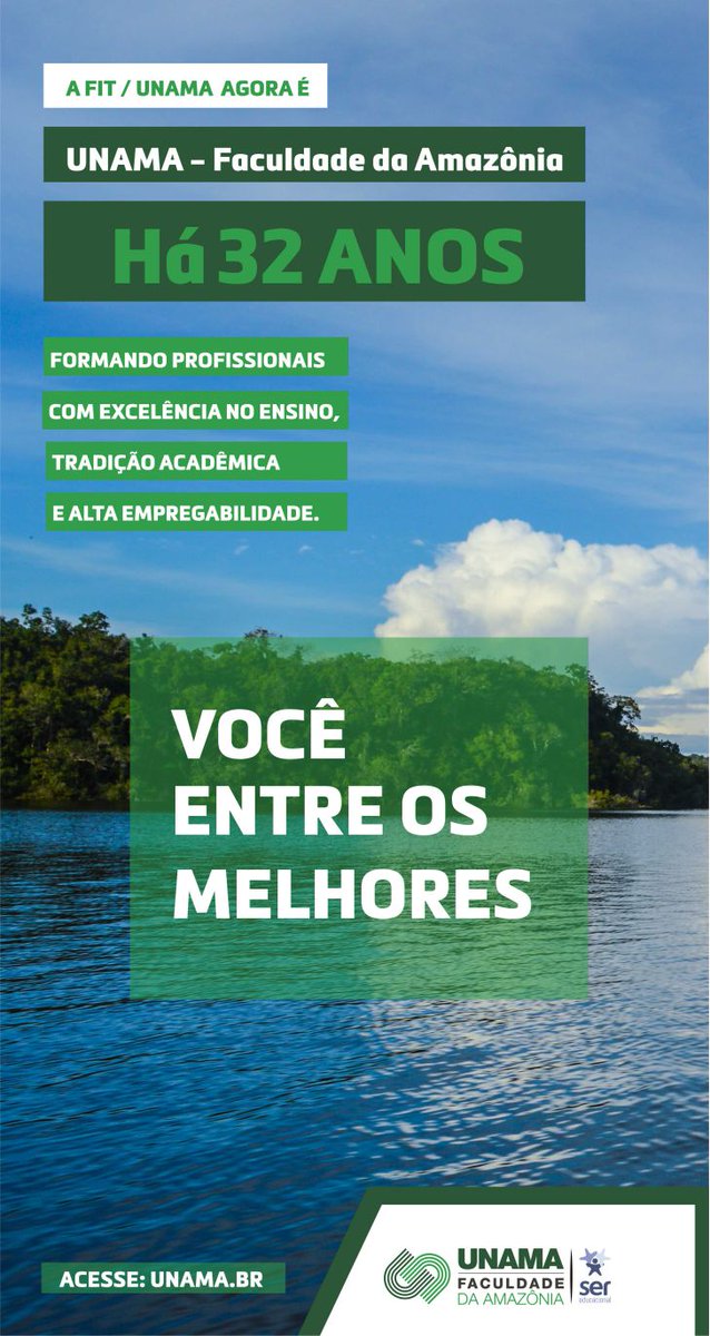 FIT_UNAMA's tweet photo. #UNAMA- Faculdade da Amazônia celebra seus 32 anos, neste sábado (13). Participe:https://t.co/PxIrppHoYg https://t.co/HvrvnOHrFe