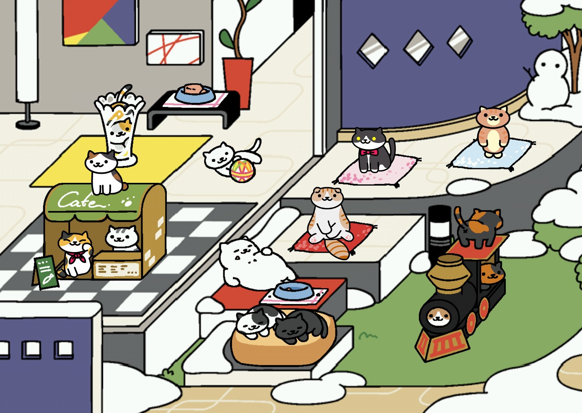 ちきちゃん Nekoatsume Tw ねこあつめ 新ポーズ提案 ごめん寝も癒されますが ばんざい寝はいかがでしょう しろねこさん 幸せそうに寝ています にわさきに来るねこさん達がこんな無防備な格好してくれたら嬉しいですよね Nekoatsume ねこあつ