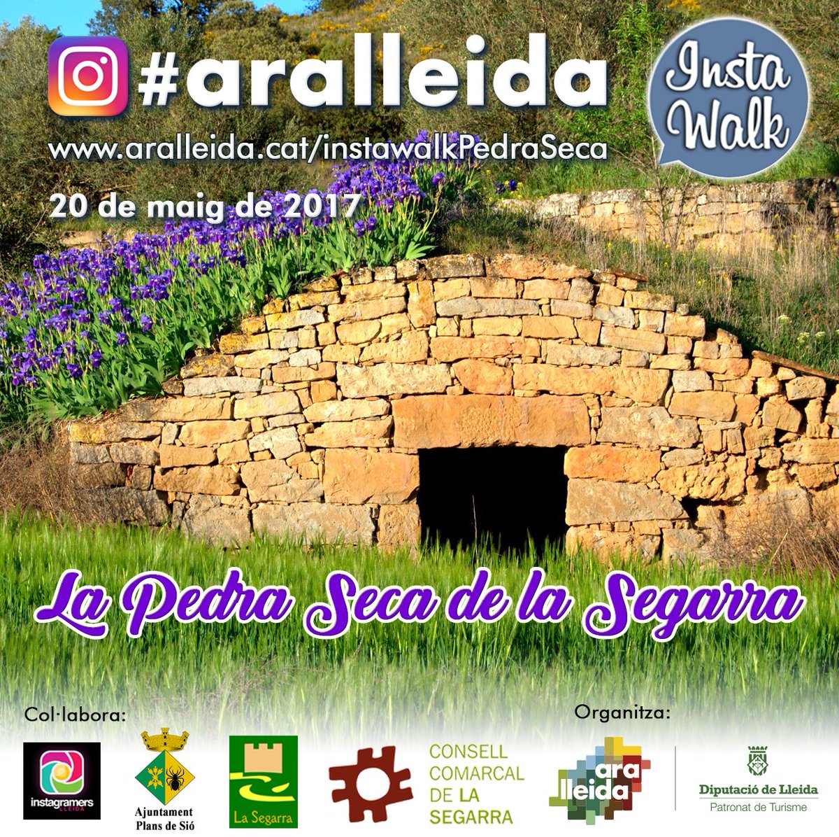 Participa el proper 20 de maig al #instawalk la pedra seca de la #Segarra. Tota la info a: aralleida.cat/instawalk-pedr… Vine!! 🚶‍♀️🚶📸