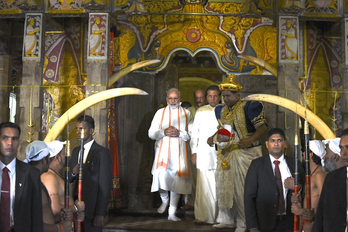 Narendra Modi (@narendramodi) on Twitter photo Blessed to be at the Sri Dalada Maligawa Temple in Kandy. This is a centre of immense spiritual importance. Blessed to be at the Sri Dalada Maligawa Temple in Kandy. This is a centre of immense spiritual importance.