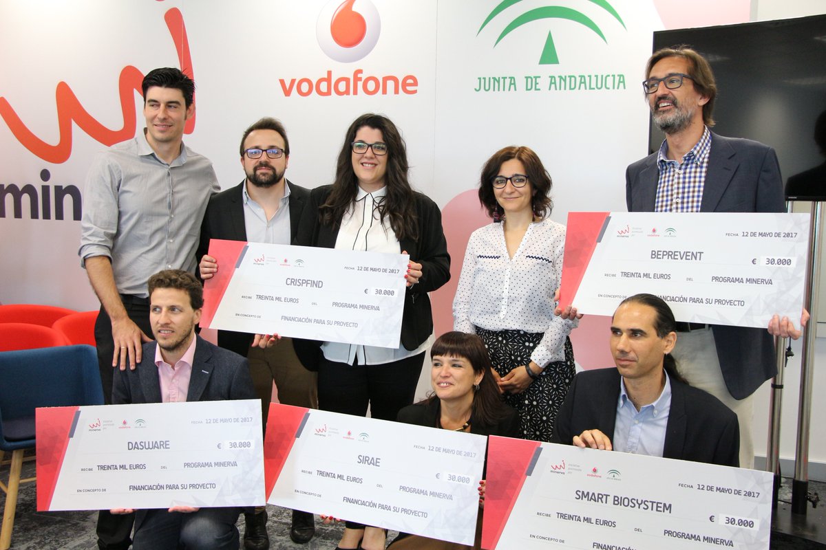ProgramaMinerva's tweet photo. Los #ProyectosMinerva financiados de 2016: BePrevent @Crispfind @DaswareTech @SIRAEnergy @SmartBiosystem #emprendeconMinerva https://t.co/dxXh3lZSD9
