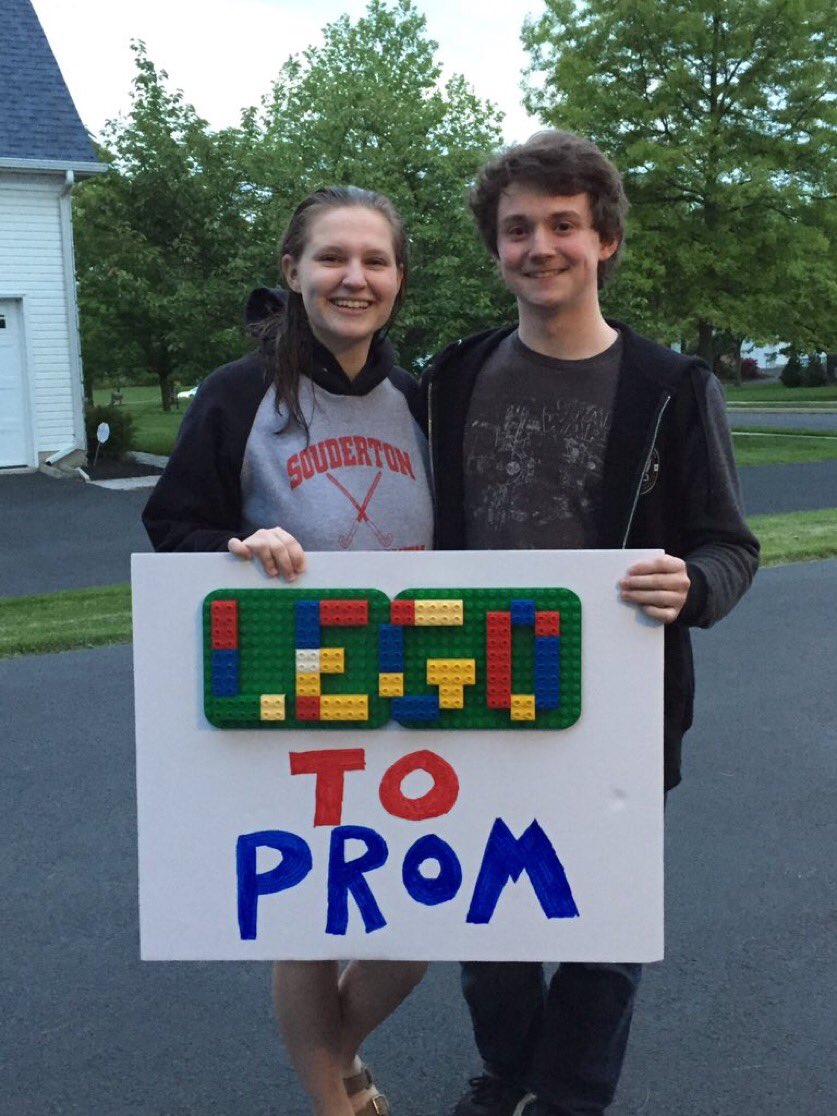 SAHSPromposals's tweet photo. He wouldn't let me keep the legos but that's ok I guess... @elisetompkins21 @hrsn_b https://t.co/hihJTSiGV4