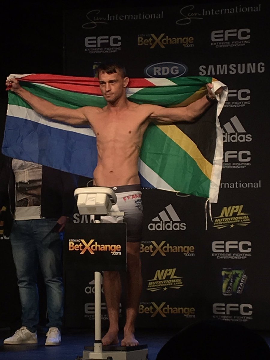 ProLeagueFight's tweet photo. @Franamma @EFCworldwide #weighinns on the money as always #bjjblack #ProudlySouthAfrican #fight 2mrw night @CarnivalCitySA on @SABC3 https://t.co/yFJytZHaRV