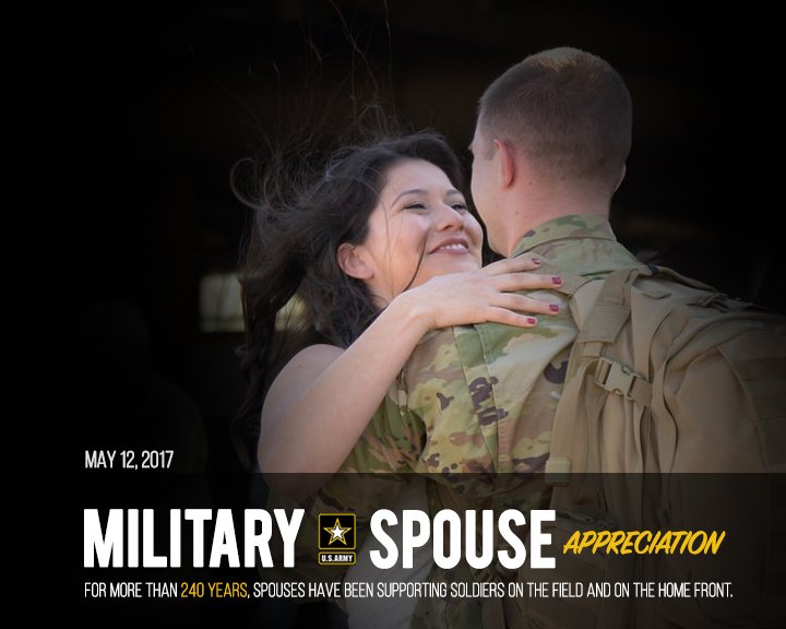 The #USArmy is indebted to spouses for their care and unwavering support, including our #GoldStarSpouses and spouses of wounded warriors