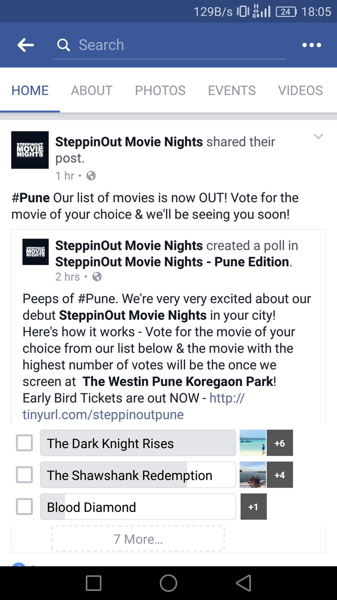 ScenesonSwiggy's tweet image. #Pune the poll is out. Head over to our Facebook page and vote. #SteppinOutMovieNights #PuneEdition