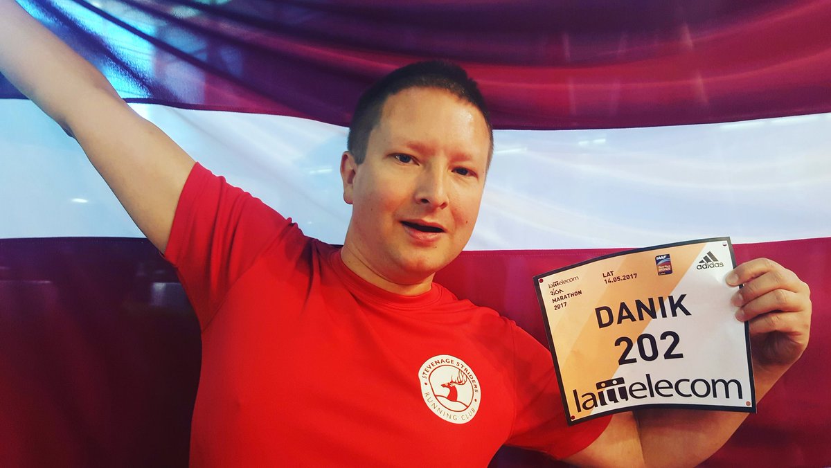 Danik from <a href="/stevenagestride/">Stevenage Striders</a> all set for this weekends <a href="/RigasMaratons/">Rimi Riga Marathon</a> <a href="/thecomet24/">The Comet</a> #stevenage #running #fitness #riga