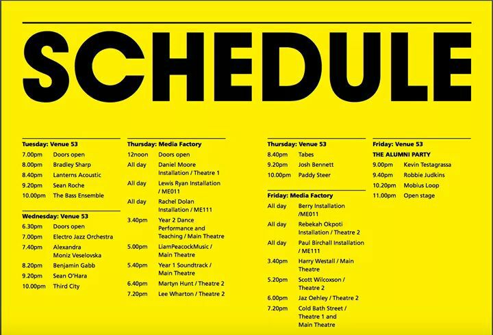 FUTURE SOUND 2017 SCHEDULE:

#uclan #music #futuresound #LancsArtsFest