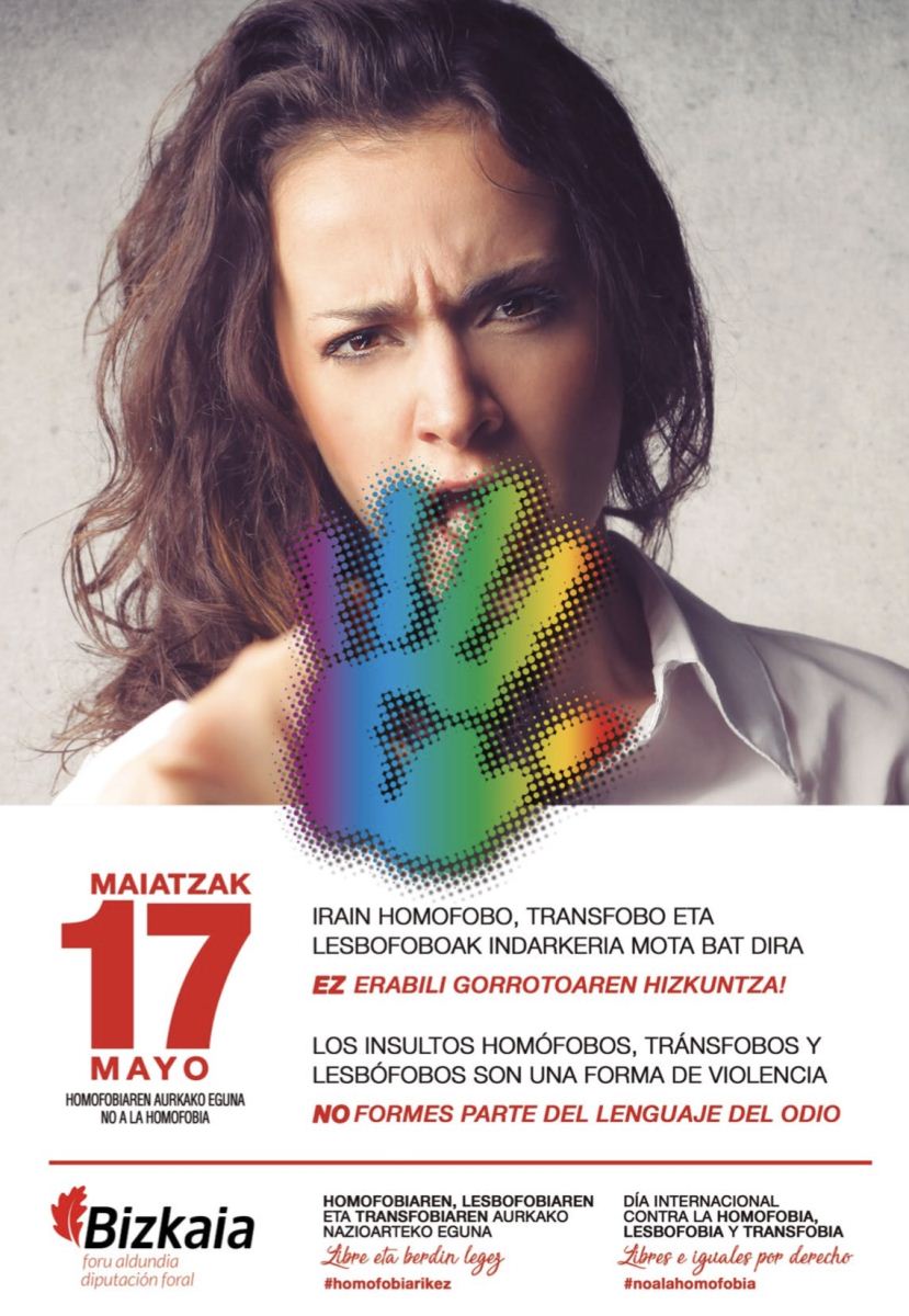 txesalaespada's tweet photo. Los insultos homófobos, tránsfobos y lesbófobos son una forma de violencia. #17M #LGTBI #NoalaHomofobia #HomofobiarikEz https://t.co/449uNjHEDG