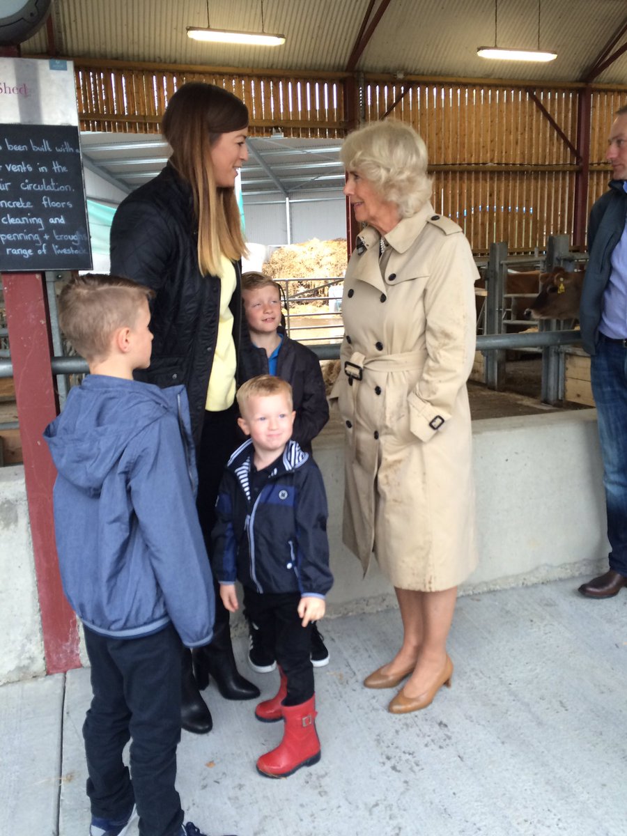 dfatirl's tweet photo. Rain not dampening spirits @AirfieldEstate today during the visit of HRH The Duchess of Cornwall #RoyalVisitIreland https://t.co/SnslZ2QSB5