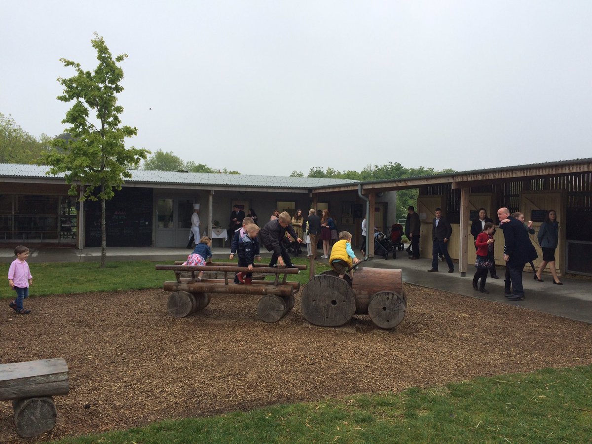 dfatirl's tweet photo. Rain not dampening spirits @AirfieldEstate today during the visit of HRH The Duchess of Cornwall #RoyalVisitIreland https://t.co/SnslZ2QSB5