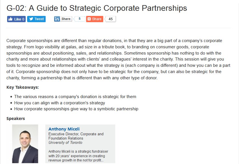 RS_Fundraise's tweet photo. Learn how corporate sponsorships give way to a symbiotic partnership at #FD17Ideas session - REGISTER TODAY! https://t.co/Q3U8hPtMwR https://t.co/yD1kKXSWzf